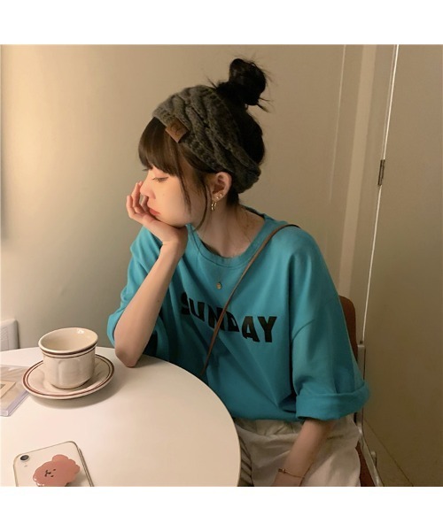 DEVICE（デバイス）の「ヴィンテージスタイルオーバーサイズ半袖Tシャツ（Tシャツ/カットソー・レディース・ホワイト/ブラック/グリーン・FREE）」の15枚目の写真