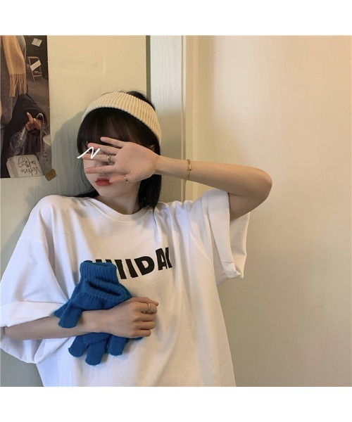 DEVICE（デバイス）の「ヴィンテージスタイルオーバーサイズ半袖Tシャツ（Tシャツ/カットソー・レディース・ホワイト/ブラック/グリーン・FREE）」の10枚目の写真