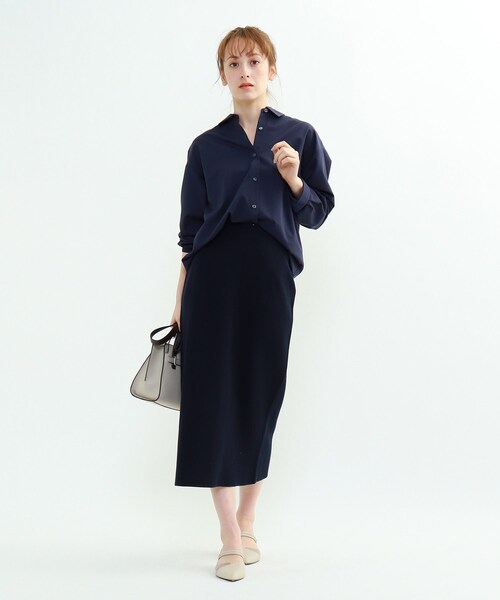 INDIVI(インディヴィ)の「プレミアブロードシャツ(シャツ/ブラウス・レディース・ホワイト系/サックスブルー/ネイビー・34/38)」の10枚目の写真