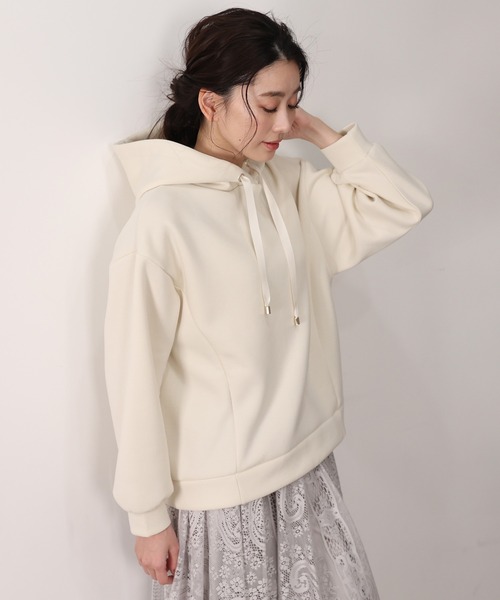 TRUDEA(トルディア)の「パネルラインダンボールニットパーカー(パーカー・レディース・アイボリー/モカ/チャコールグレー・MEDIUM/LARGE)」の11枚目の写真