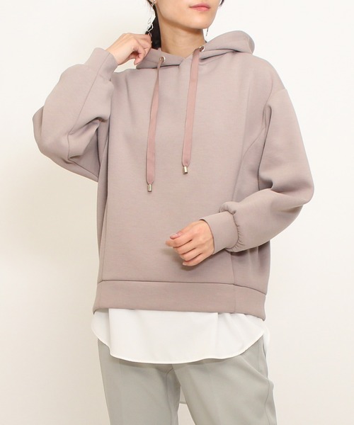 TRUDEA(トルディア)の「パネルラインダンボールニットパーカー(パーカー・レディース・アイボリー/モカ/チャコールグレー・MEDIUM/LARGE)」の5枚目の写真