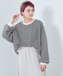 cepo | ボーダーボリューム クルーネックカットソー(Tシャツ/カットソー)