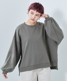 ボーダーボリューム クルーネックカットソー