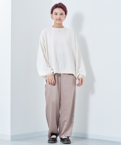 cepo(セポ)の「ボーダーボリューム クルーネックカットソー(Tシャツ/カットソー・レディース・オフホワイト/イエロー系その他/ブラック系その他/チャコールグレー・M)」の16枚目の写真