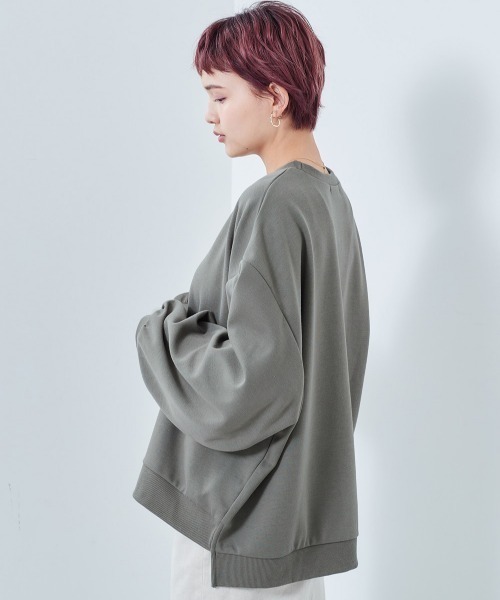 cepo(セポ)の「ボーダーボリューム クルーネックカットソー(Tシャツ/カットソー・レディース・オフホワイト/イエロー系その他/ブラック系その他/チャコールグレー・M)」の22枚目の写真