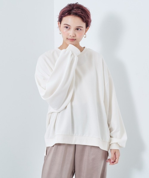 cepo(セポ)の「ボーダーボリューム クルーネックカットソー(Tシャツ/カットソー・レディース・オフホワイト/イエロー系その他/ブラック系その他/チャコールグレー・M)」の21枚目の写真