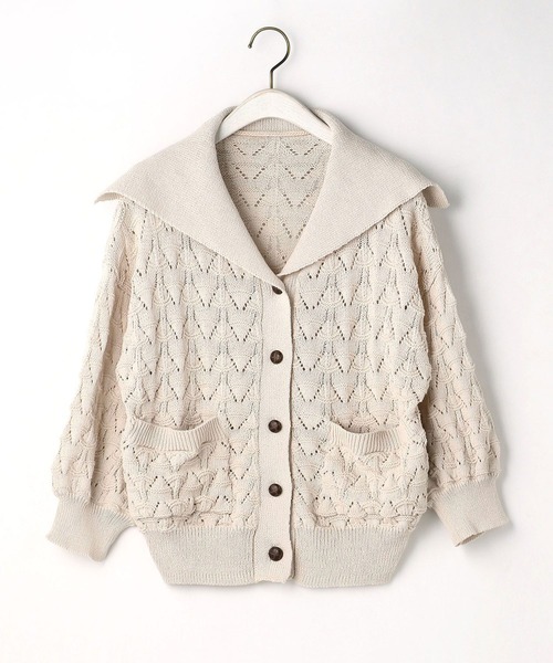 179/WG（イチナナキュウダブルジー）の「セーラーカーディガン（カーディガン/ボレロ・レディース・ブルー/グリーン/オフホワイト・FREE）」の9枚目の写真