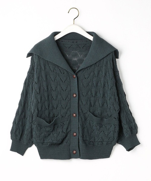 179/WG（イチナナキュウダブルジー）の「セーラーカーディガン（カーディガン/ボレロ・レディース・ブルー/グリーン/オフホワイト・FREE）」の14枚目の写真