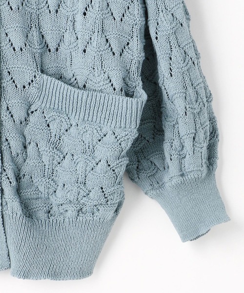 179/WG（イチナナキュウダブルジー）の「セーラーカーディガン（カーディガン/ボレロ・レディース・ブルー/グリーン/オフホワイト・FREE）」の7枚目の写真