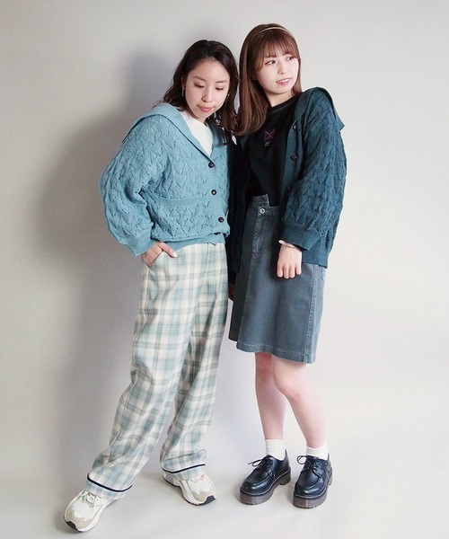 179/WG（イチナナキュウダブルジー）の「セーラーカーディガン（カーディガン/ボレロ・レディース・ブルー/グリーン/オフホワイト・FREE）」の15枚目の写真