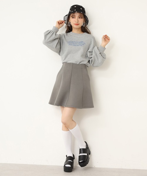 one after another NICE CLAUP（ワンアフターアナザーナイスクラップ）の「ダイバーミニスカート（スカート・レディース・ブラック/グレー/ピンク・FREE）」の12枚目の写真