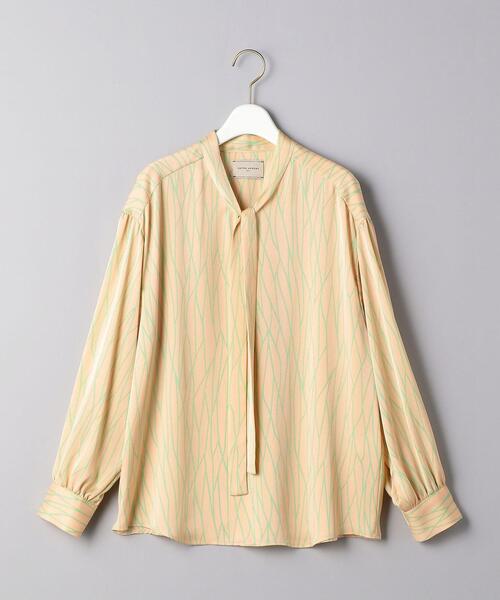 UNITED ARROWS（ユナイテッドアローズ）の「UBC ラインプリント ボウタイブラウス◆（シャツ/ブラウス・レディース・ライトブルー/ベージュ/オフホワイト・FREE）」の17枚目の写真