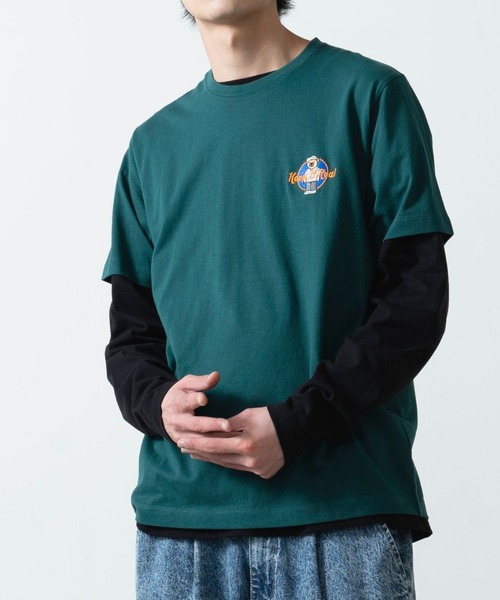 WEGO（ウィゴー）の「WEGO/サークルベア半袖刺繍Tシャツ（Tシャツ/カットソー・メンズ・ダークグリーン/スミクロ/レッド/ホワイト・LARGE/SMALL/MEDIUM/X-LARGE）」の3枚目の写真