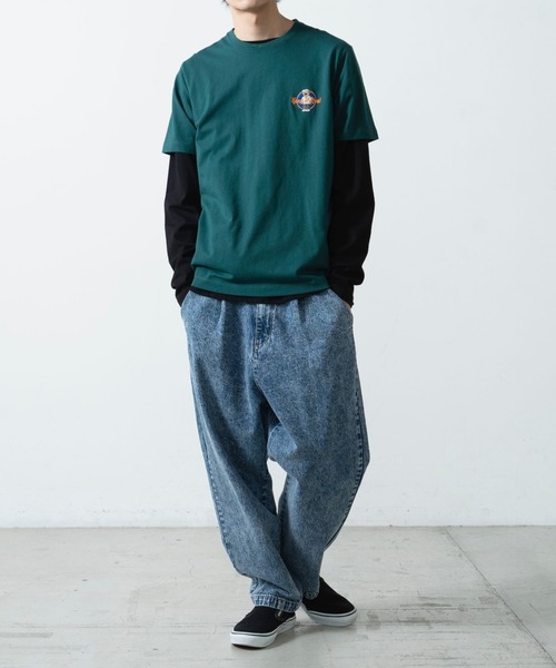 WEGO（ウィゴー）の「WEGO/サークルベア半袖刺繍Tシャツ（Tシャツ/カットソー・メンズ・ダークグリーン/スミクロ/レッド/ホワイト・LARGE/SMALL/MEDIUM/X-LARGE）」の22枚目の写真