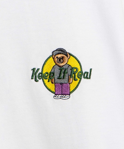 WEGO（ウィゴー）の「WEGO/サークルベア半袖刺繍Tシャツ（Tシャツ/カットソー・メンズ・ダークグリーン/スミクロ/レッド/ホワイト・LARGE/SMALL/MEDIUM/X-LARGE）」の7枚目の写真