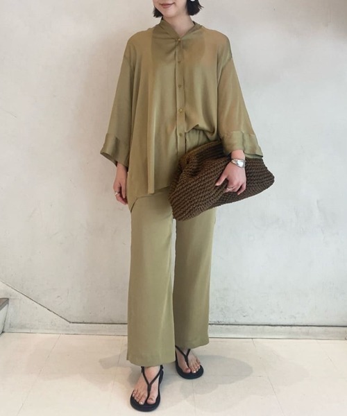 Up ずっと気になってた Up Owen ミラオーウェン のファッション ウエストゴムパンツ その他パンツ Mila Mila シアーset