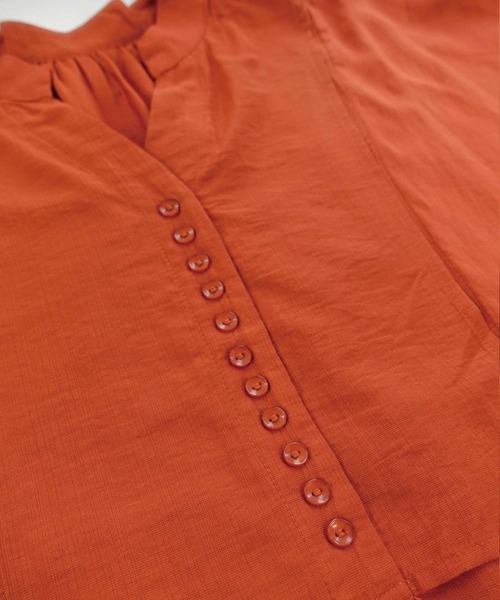 CORNERS(コーナーズ)の「スラブジョーゼットカフタンシャツワンピース(シャツワンピース・レディース・ホワイト/ブラック/グリーン/アイボリー/キャメル/ブルー/イエロー/オレンジ/チャコールグレー・M)」の12枚目の写真