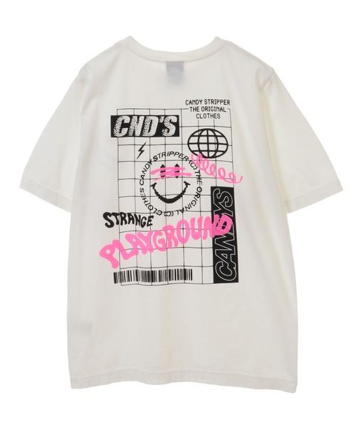 Candy Stripper（キャンディストリッパー）の「STRANGE PLAYGROUND Tシャツ（Tシャツ/カットソー・レディース・グリーン/ブラック/オフホワイト/イエロー・2/4/3）」の2枚目の写真