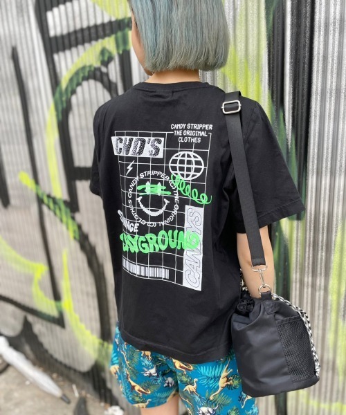 Candy Stripper（キャンディストリッパー）の「STRANGE PLAYGROUND Tシャツ（Tシャツ/カットソー・レディース・グリーン/ブラック/オフホワイト/イエロー・2/4/3）」の3枚目の写真