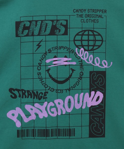 Candy Stripper（キャンディストリッパー）の「STRANGE PLAYGROUND Tシャツ（Tシャツ/カットソー・レディース・グリーン/ブラック/オフホワイト/イエロー・2/4/3）」の10枚目の写真