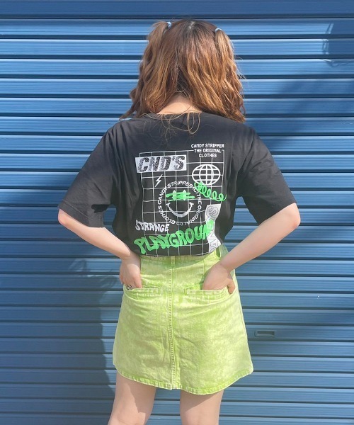 Candy Stripper（キャンディストリッパー）の「STRANGE PLAYGROUND Tシャツ（Tシャツ/カットソー・レディース・グリーン/ブラック/オフホワイト/イエロー・2/4/3）」の15枚目の写真