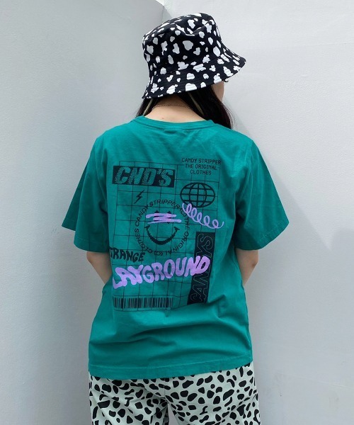 Candy Stripper（キャンディストリッパー）の「STRANGE PLAYGROUND Tシャツ（Tシャツ/カットソー・レディース・グリーン/ブラック/オフホワイト/イエロー・2/4/3）」の12枚目の写真