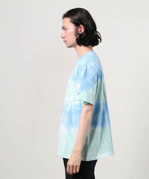 DISCUS(ディスカス)の「タイダイ染め ポケット付き 半袖Tシャツ(Tシャツ/カットソー・メンズ・パープル/イエロー/ピンク/ブルー・S/L/XL/M)」の8枚目の写真