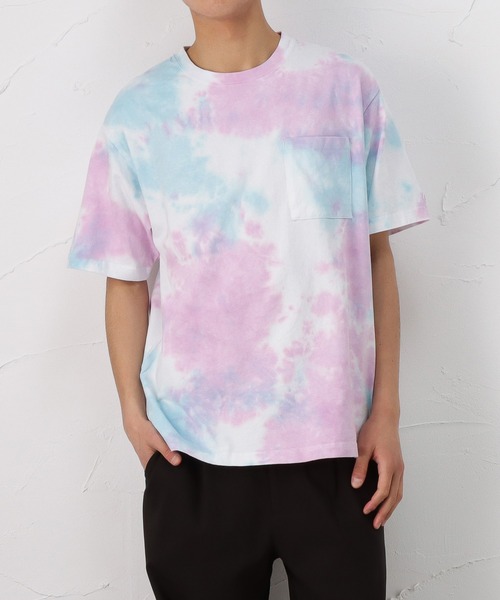専用 新品 LGB HSC タイダイ カットソー Tシャツ タイダイ染め ポケット付き 半袖Tシャツ（Tシャツ/カットソー