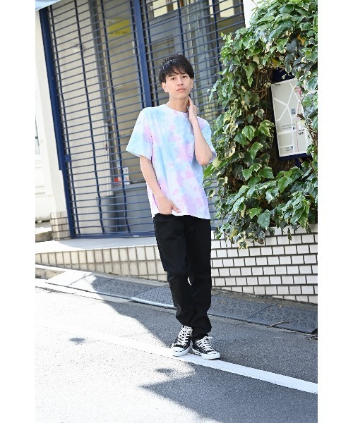 DISCUS(ディスカス)の「タイダイ染め ポケット付き 半袖Tシャツ(Tシャツ/カットソー・メンズ・パープル/イエロー/ピンク/ブルー・S/L/XL/M)」の19枚目の写真