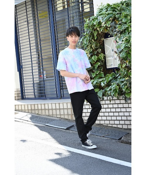 DISCUS(ディスカス)の「タイダイ染め ポケット付き 半袖Tシャツ(Tシャツ/カットソー・メンズ・パープル/イエロー/ピンク/ブルー・S/L/XL/M)」の18枚目の写真