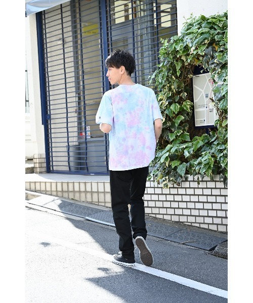 DISCUS(ディスカス)の「タイダイ染め ポケット付き 半袖Tシャツ(Tシャツ/カットソー・メンズ・パープル/イエロー/ピンク/ブルー・S/L/XL/M)」の15枚目の写真