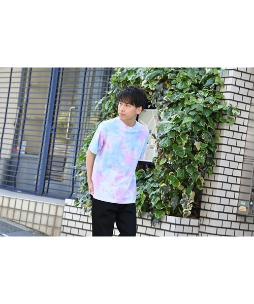 DISCUS(ディスカス)の「タイダイ染め ポケット付き 半袖Tシャツ(Tシャツ/カットソー・メンズ・パープル/イエロー/ピンク/ブルー・S/L/XL/M)」の13枚目の写真