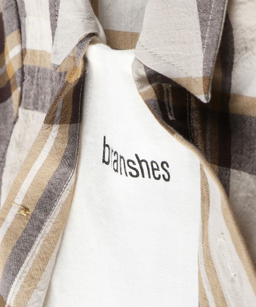 BRANSHES（ブランシェス）の「【ペア】チェック柄重ね着風半袖カバーオール（ロンパース・キッズ・ベージュ/カーキオリーブ・80ｃｍ/70cm）」の4枚目の写真