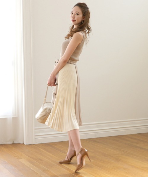 ROYAL PARTY（ロイヤルパーティー）の「ノースリーブ切替ニットフレア