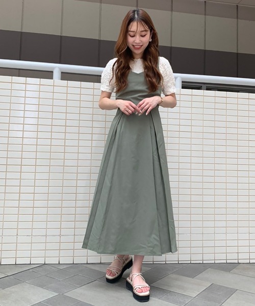 FREE'S MART（フリーズマート）の「バックレースアップマキシジャンパースカート（ジャンパースカート・レディース・ベージュ/カーキ/ブラック・マルチサイズ）」の11枚目の写真