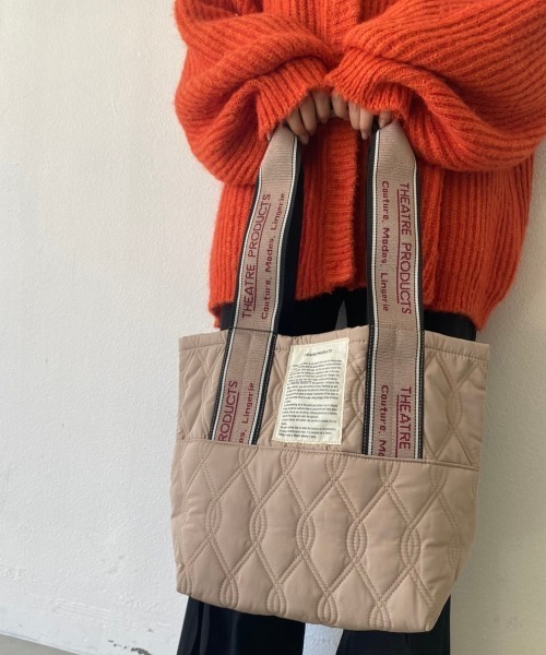 THEATRE PRODUCTS（シアタープロダクツ）の「QUILT “MISSISSIPPI"　/ キルティングテープバッグ（トートバッグ・レディース・ベージュ/ブラック/ホワイト・FREE）」の7枚目の写真