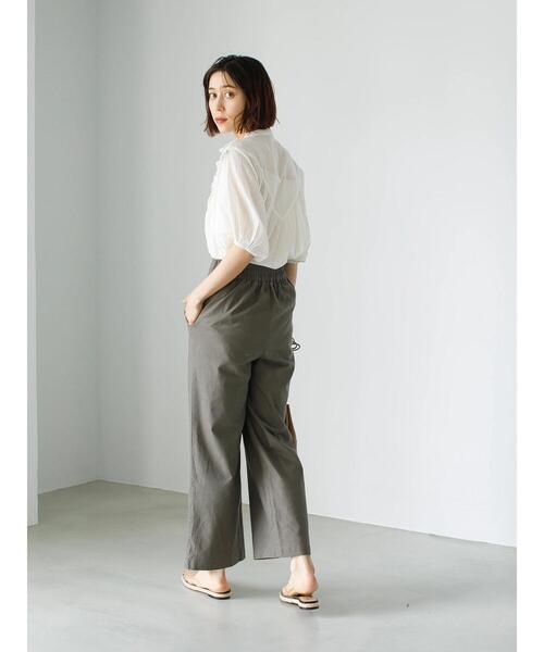 koe（コエ）の「ピンタックレースボリュームチュニック＊（シャツ/ブラウス・レディース・ブルー/オフホワイト/ベージュ・FREE）」の13枚目の写真