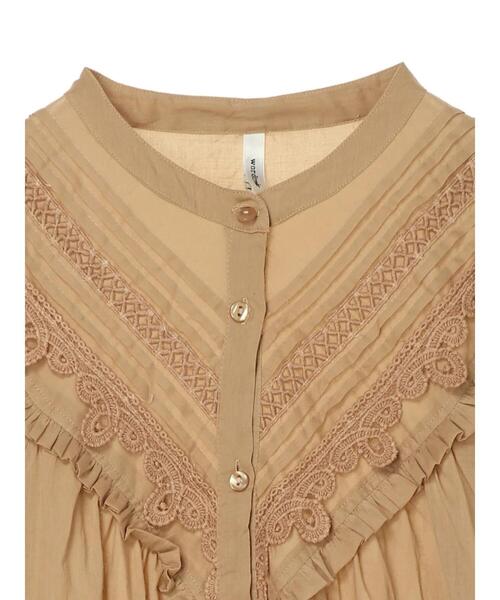 koe（コエ）の「ピンタックレースボリュームチュニック＊（シャツ/ブラウス・レディース・ブルー/オフホワイト/ベージュ・FREE）」の20枚目の写真