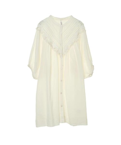 koe（コエ）の「ピンタックレースボリュームチュニック＊（シャツ/ブラウス・レディース・ブルー/オフホワイト/ベージュ・FREE）」の17枚目の写真