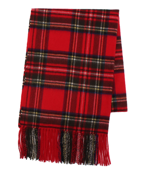 SHIPS for women(シップスフォーウィメン)の「★★カシミヤ チェックストール(ストール/ショール・レディース・ワイン/オリーブ/ブルー/ホワイト/ブラック/レッド・ONE SIZE)」の5枚目の写真