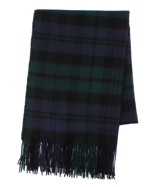 SHIPS for women(シップスフォーウィメン)の「★★カシミヤ チェックストール(ストール/ショール・レディース・ワイン/オリーブ/ブルー/ホワイト/ブラック/レッド・ONE SIZE)」の3枚目の写真