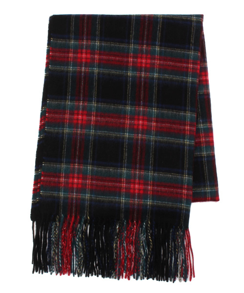 SHIPS for women(シップスフォーウィメン)の「★★カシミヤ チェックストール(ストール/ショール・レディース・ワイン/オリーブ/ブルー/ホワイト/ブラック/レッド・ONE SIZE)」の6枚目の写真