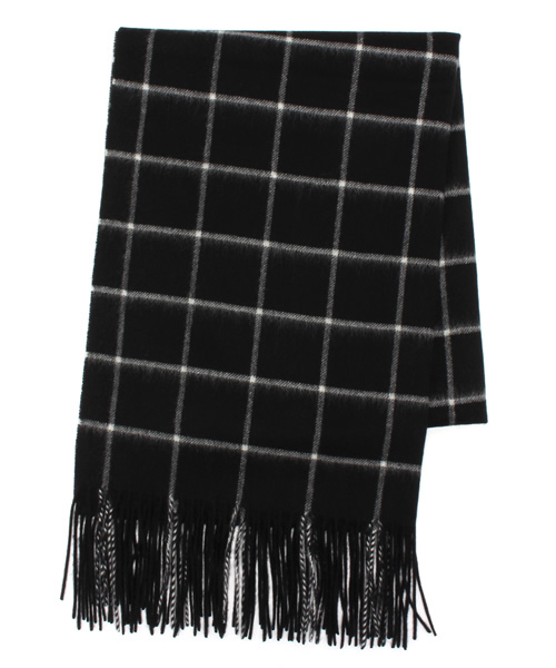 SHIPS for women(シップスフォーウィメン)の「★★カシミヤ チェックストール(ストール/ショール・レディース・ワイン/オリーブ/ブルー/ホワイト/ブラック/レッド・ONE SIZE)」の1枚目の写真