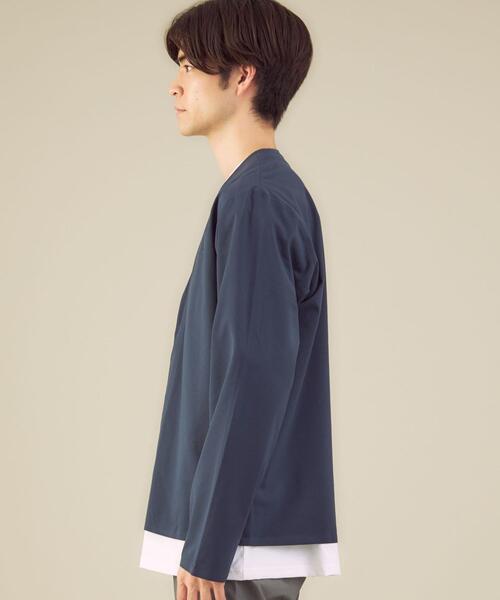 THE NORTH FACE（ザノースフェイス）の「[ ザ ノースフェイス ] THE NORTH FACE テック ラウンジ カーディガン（カーディガン/ボレロ・メンズ・ネイビー/ブラック・MEDIUM/SMALL/LARGE）」の4枚目の写真