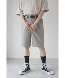 CREARE -LINO- | 【2021春夏】PUレザー ワイドタックショートパンツ<セットアップ可>(その他パンツ)