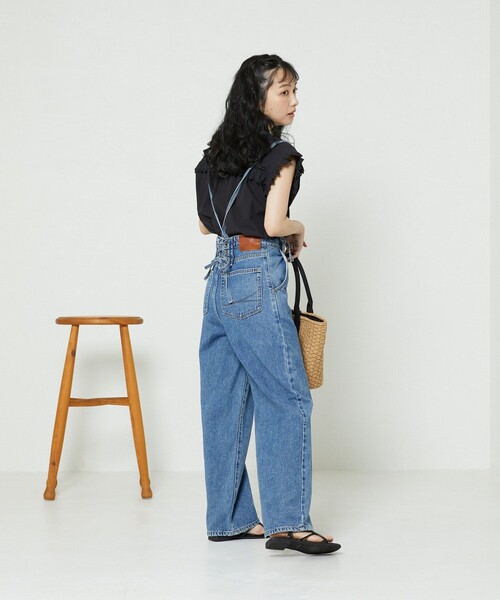 FREAK'S STORE（フリークスストア）の「フレンチスリーブフリルブラウス（シャツ/ブラウス・レディース・ブラック/ホワイト/ピンク・ﾌﾘ-）」の5枚目の写真