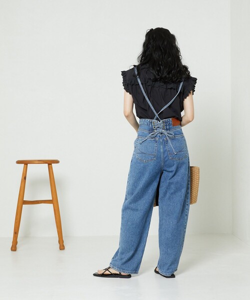 FREAK'S STORE（フリークスストア）の「フレンチスリーブフリルブラウス（シャツ/ブラウス・レディース・ブラック/ホワイト/ピンク・ﾌﾘ-）」の6枚目の写真