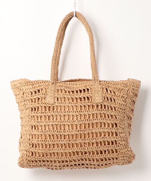 VitaFelice(ヴィータフェリーチェ)の「ナチュラルペーパートートバッグ(かごバッグ・レディース・アイボリー/グリーン/ベージュ・FREE)」の9枚目の写真