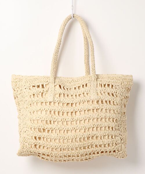 VitaFelice(ヴィータフェリーチェ)の「ナチュラルペーパートートバッグ(かごバッグ・レディース・アイボリー/グリーン/ベージュ・FREE)」の10枚目の写真