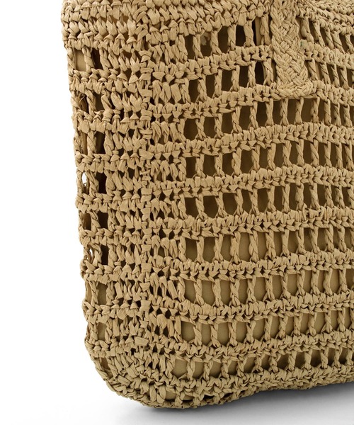 VitaFelice(ヴィータフェリーチェ)の「ナチュラルペーパートートバッグ(かごバッグ・レディース・アイボリー/グリーン/ベージュ・FREE)」の15枚目の写真